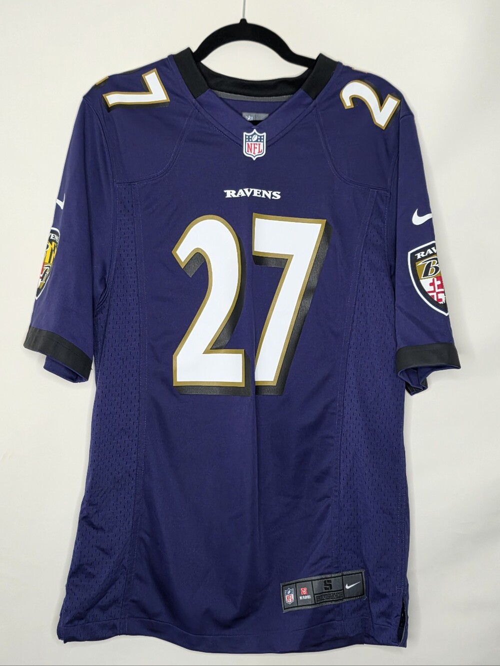 Nike On Field Baltimore Ravens Ray Rice Jersey Size S Adult NFL V-Neck Pullover